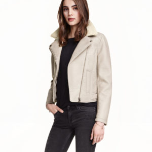 Biker Jacket with Pile Collar